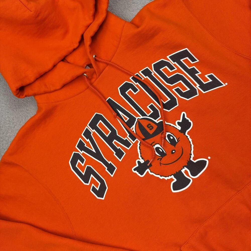 Syracuse Hoodie Mens Small Orange Champion Pullover Sweatshirt College Otto